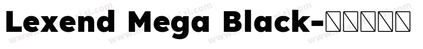Lexend Mega Black字体转换